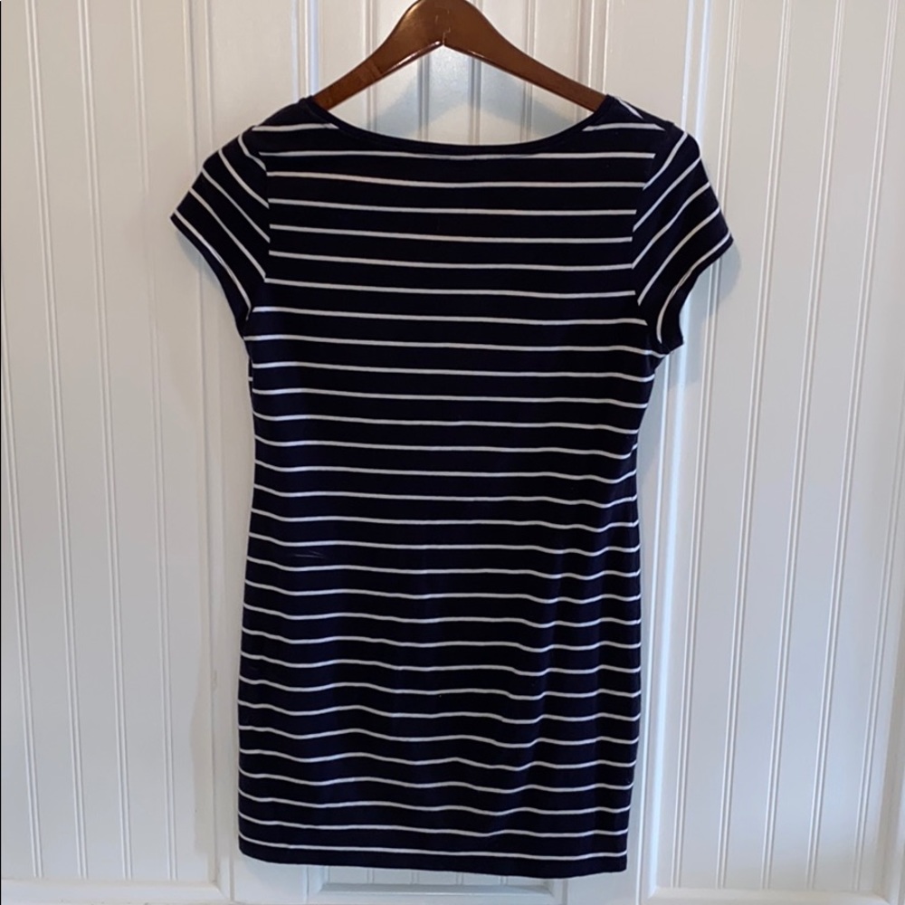 ❤️H and M Navy and white striped Dress Size Large - Picture 4 of 4